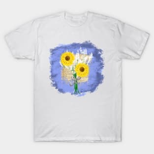 Bookish Sunflowers with Baby's Breath T-Shirt